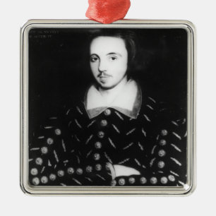 Portrait zei Christopher Marlowe te zijn Metalen Ornament