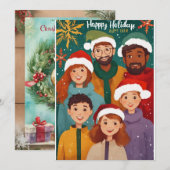 Portraits de famille festive : Cartes de fête (Devant / Derrière)