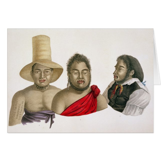 Portraits des chefs des îles de sandwich, de (Devant horizontal)