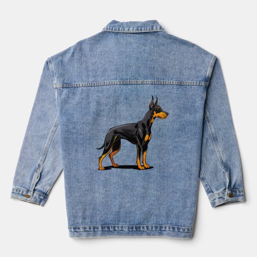 Portraits d'un chien doberman tête vue de face (Verso)