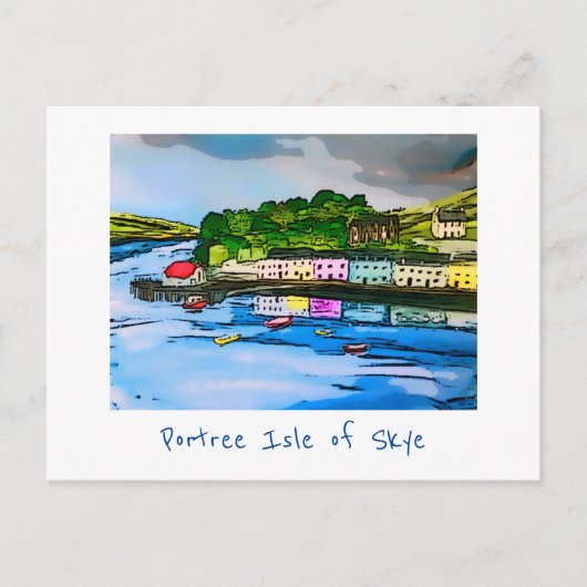 Portree Isle of Skye Scotland peinture Carte posta (Devant)