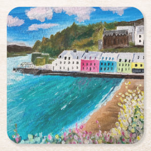 Portree Isle of Skye Scotland Vierkante Kartonnen Onderzetter