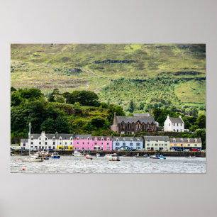 Portree op het eiland Skye Poster