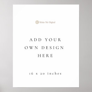 Portret 20x16 inch Poster Sign