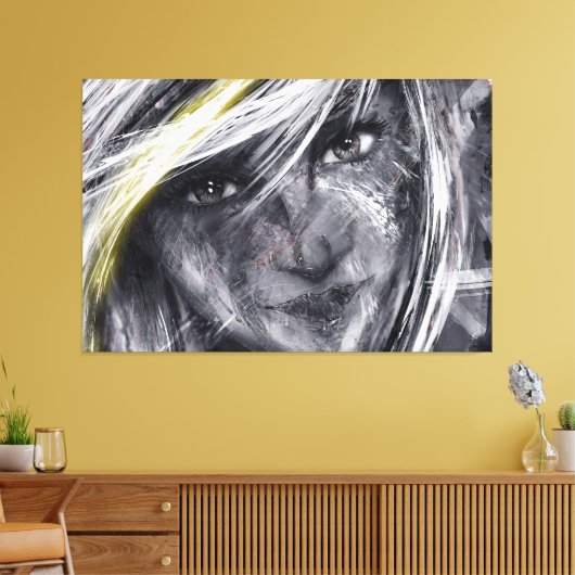Portret art canvas afdruk (Insitu (Woonkamer))