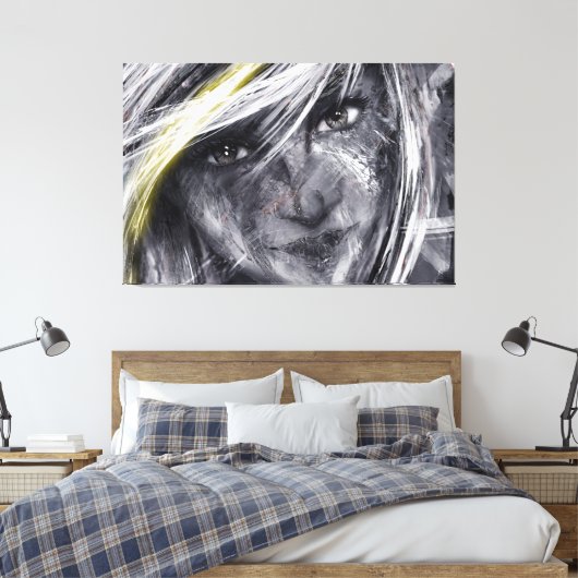 Portret art canvas afdruk (Insitu (Slaapkamer))