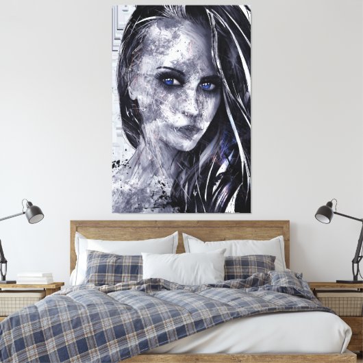Portret art canvas afdruk (Insitu (Slaapkamer))