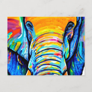 Portret Art Elephant Briefkaart