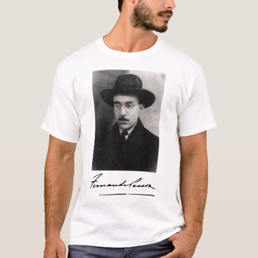 Portret en handtekening van Fernando Pessoa T-shirt (Voorkant)