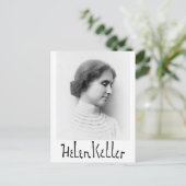 Portret en handtekening van Hellen Keller Briefkaart (Staand voorkant)