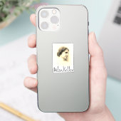 Portret en handtekening van Hellen Keller Sticker (Telefoon)