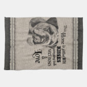  portret Engelse Bulldog Theedoek (Horizontaal)