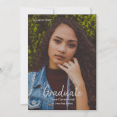 Portret foto Afstuderen Party Uitnodiging (Voorkant)