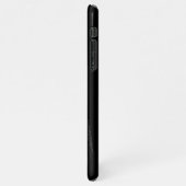 Portret Head Cute Llama met een zwarte achtergrond iPhone Hoesje (Linkerkant)