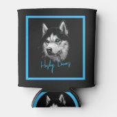 Portret Head Siberian Husky met blauwe ogen Blikjeskoeler (Voorkant)