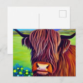 Portret hoogland Koe schilderen Briefkaart (Voorkant / Achterkant)