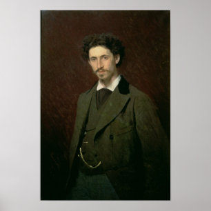 Portret Ilya Efimovich Repin, 1876 Poster