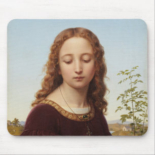 Portret jonge vrouw Ernst Deger schilderij kunst c Muismat