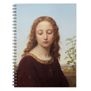 Portret jonge vrouw Ernst Deger schilderij kunst c Notitieboek