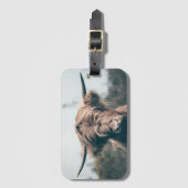 Portret koe Highland Bagagelabel (Voorkant (verticaal))