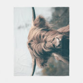 Portret koe Highland Fleece Deken (Voorkant)