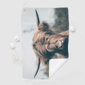 Portret koe Highland Golfhanddoek (Insitu)