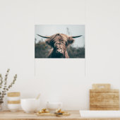 Portret koe Highland Poster (Keuken)