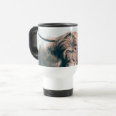 Portret koe Highland Reisbeker (Voorkant links)