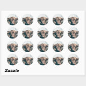 Portret koe Highland Ronde Sticker (Vel)