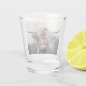 Portret koe Highland Shot Glas (Achterkant)