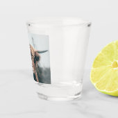 Portret koe Highland Shot Glas (Rechts)