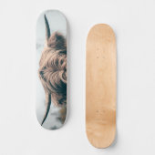 Portret koe Highland Skateboard (Voorkant)