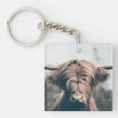 Portret koe Highland Sleutelhanger (Voorkant)