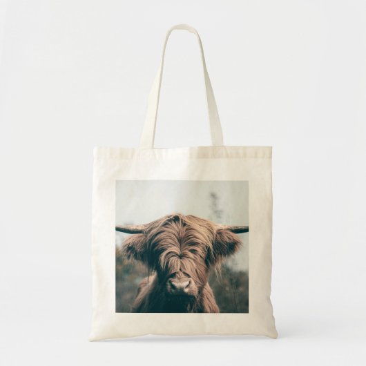 Portret koe Highland Tote Bag (Voorkant)