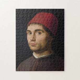 Portret Man Antonello Messina schilderij kunst vin Legpuzzel