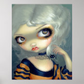 Portret met een Spiderling ART PRINT gothic rococo (Voorkant)