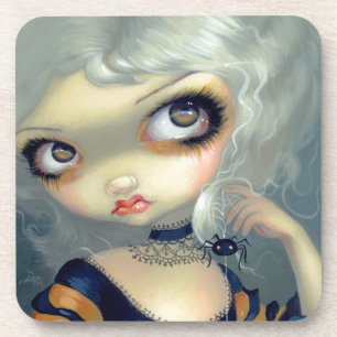 "Portret met een Spiderling-Onderzetter" Drankjes Onderzetter