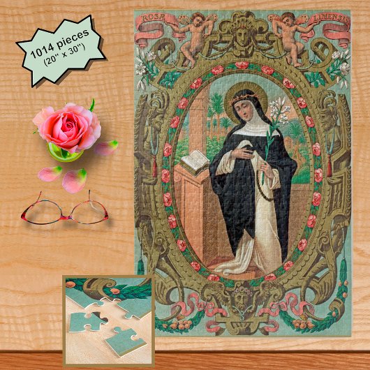 Portret met omhulling van het Roos van Lima (K 48) Legpuzzel