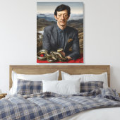 Portret met slang - Ingewikkeld Canvas Art Print (Insitu (Slaapkamer))