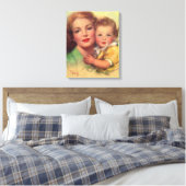  portret moeder en kind canvas afdruk (Insitu (Slaapkamer))