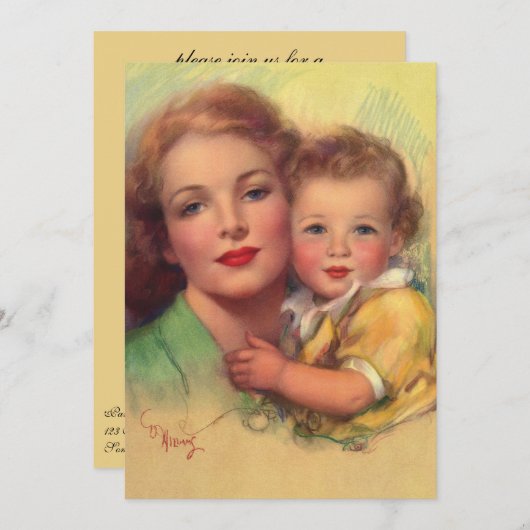 portret moeder en kind kaart (Voorkant / Achterkant)