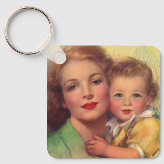 portret moeder en kind sleutelhanger (Voorkant)