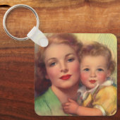  portret moeder en kind sleutelhanger (Voorkant)
