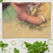 portret moeder en kind theedoek (Gevouwen)