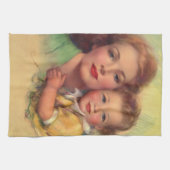 portret moeder en kind theedoek (Horizontaal)