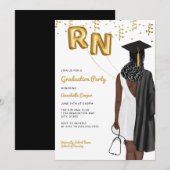 Portret Nursing School Graduation Party Kaart (Voorkant / Achterkant)