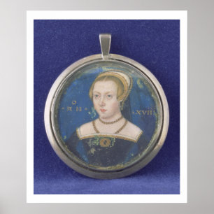 Portret of a Lady, eventueel Lady Jane Gray, c.154 Poster