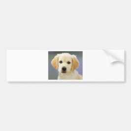 Portret olie van labrador Retriever Puppy Bumpersticker