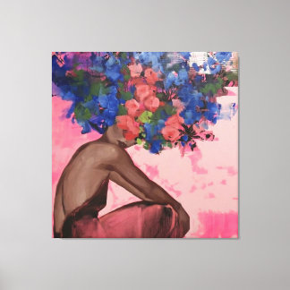 portret, onthouding, waterverf, kunst, decor canvas afdruk
