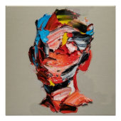 portret, onthouding, waterverf, kunst perfect poster (Voorkant)